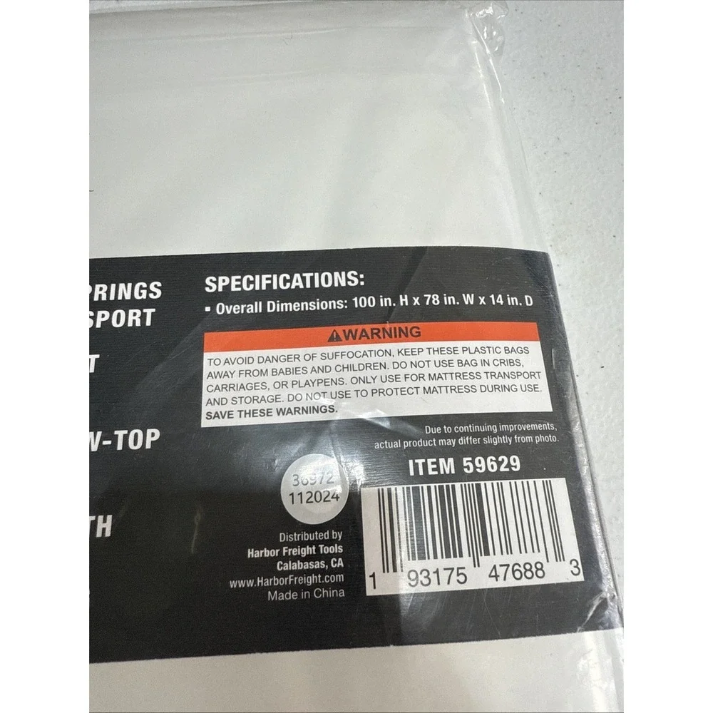 Mattress Bag for Moving and Storage Queen and King Size